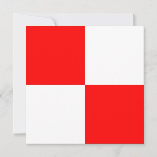 Letra nautical Flag Signal Uniforme U (Anverso)