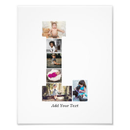 Letra negra y blanca L Collage de fotos