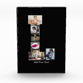 Letra negra y blanca L Collage de fotos