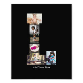 Letra negra y blanca L Collage de fotos