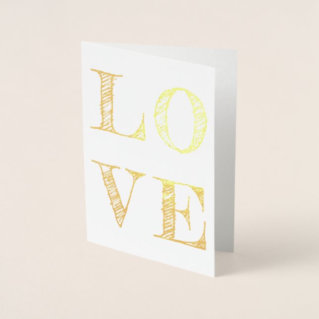 Letra negrita AMOR letras esbozadas tarjeta de Rel (Anverso)