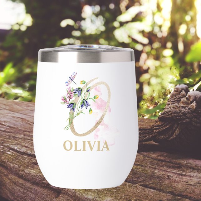 Letra O en guion dorado Monograma Nombre Personali (Subido por el creador)