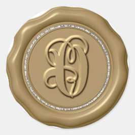 *~* Letra O Pegatinas De Sello De Círculo De Diama