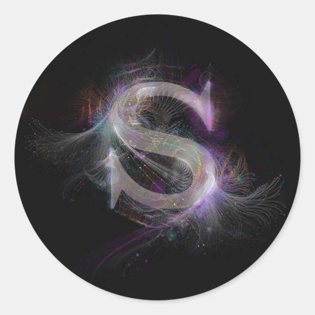 Letra pegatina S (Anverso)