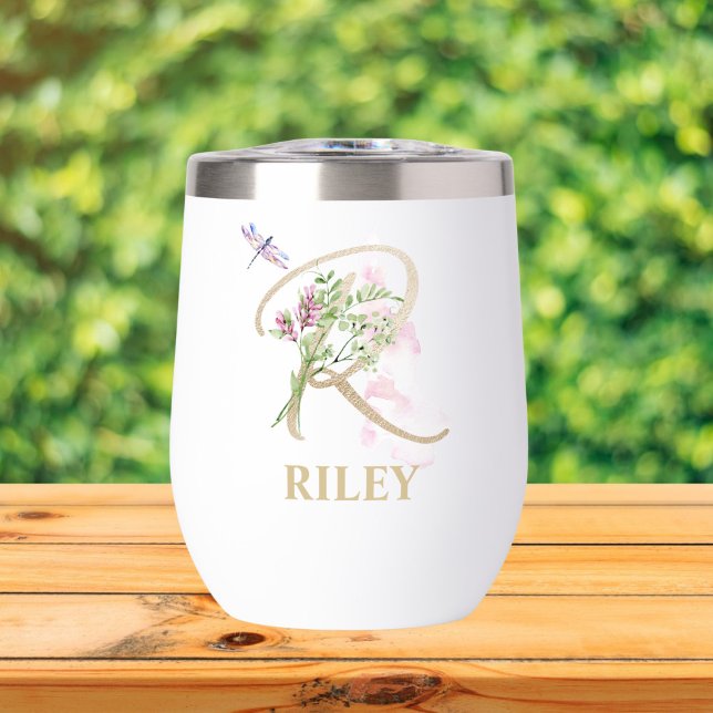 Letra R en guión dorado Monograma Nombre Personali (Subido por el creador)