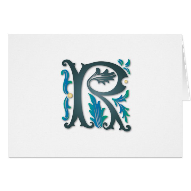 Letra R Monograma (Anverso (Horizontal))