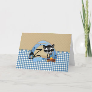 Letra raccoons de camping Z