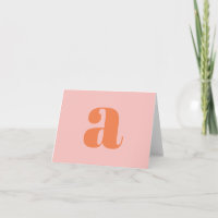 Letra retro monograma Naranja rosa dulce