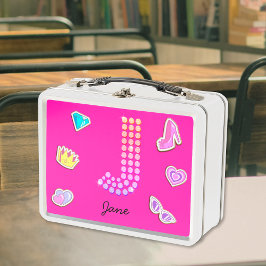 Letra rosa caliente J Monograma Girona De Vuelta A