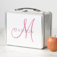 Letra rosa monogramada para niña