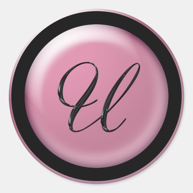 Letra rosa u Pegatina (Anverso)