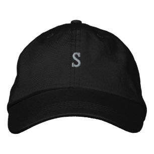 Letra S Monograma logotipo bordado Gorra
