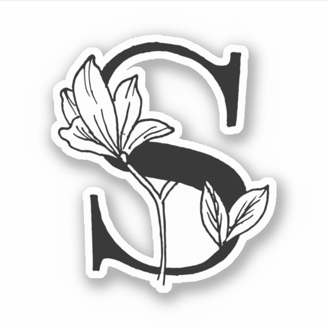 Letra S - Pegatina Rosa (Anverso)