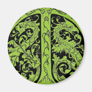 Letra T con imán de dragones