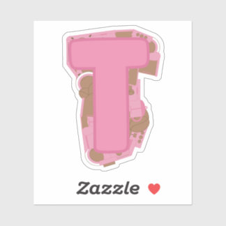 Letra tema del café T Pegatina de vinilo de corte