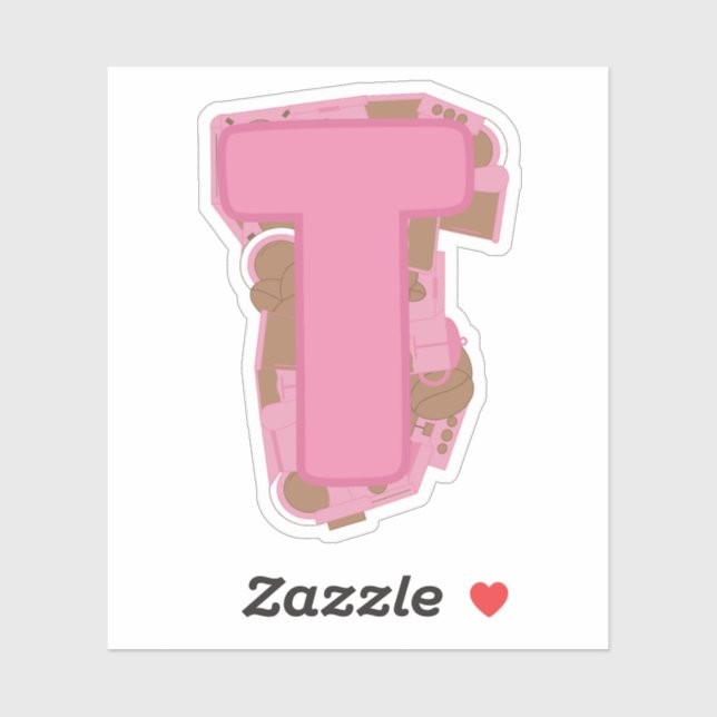 Letra tema del café T Pegatina de vinilo de corte  (Hoja)