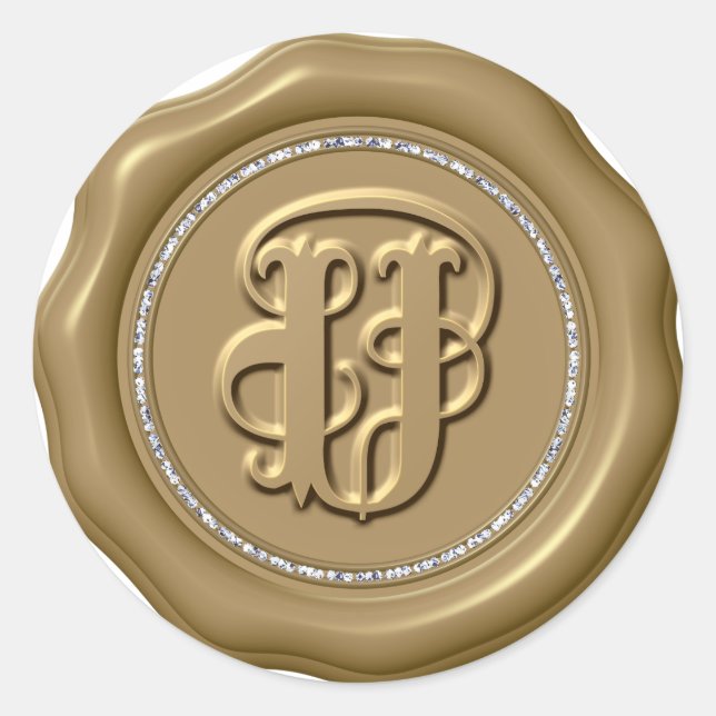 *~* Letra U Pegatinas de sellos de cera de lana de (Anverso)