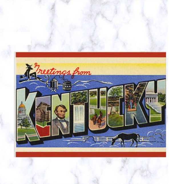 Letra vintage grande postal Kentucky (Subido por el creador)