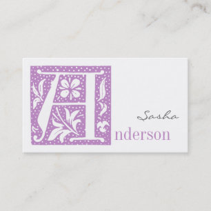Letra vista a tarjetas monogramadas de negocios