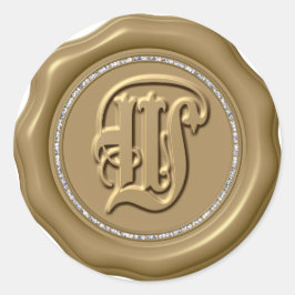 *~* Letra W Pegatinas de sellos de cera de lana de