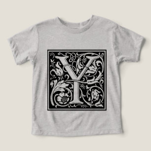 Letra Y Monograma Medieval Arte Nouveau