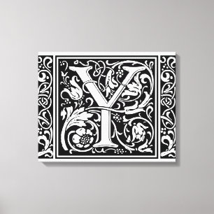 Letra Y Monograma Medieval Arte Nouveau