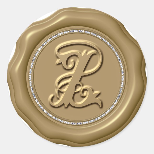 *~* Letra Z Pegatinas de sellos de cera de lana de (Anverso)