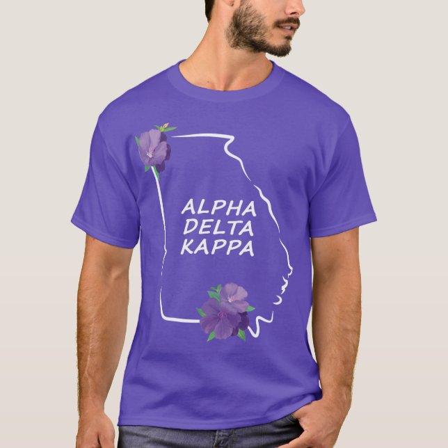Letras blancas de la camiseta alfa Delta kappa de  (Anverso)