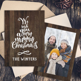 Letras de árbol de Navidad de madera rústica Foto 