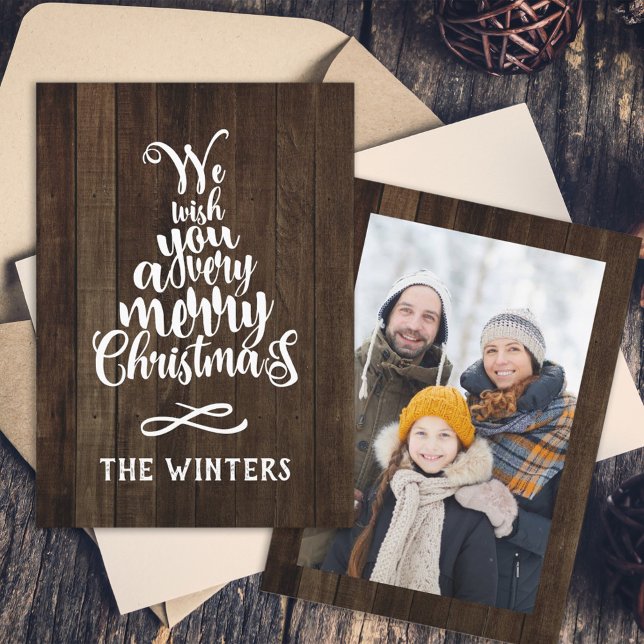 Letras de árbol de Navidad de madera rústica para  (Subido por el creador)