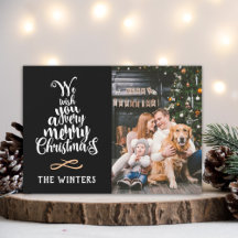 Letras de árbol de Navidad en blanco y negro Foto