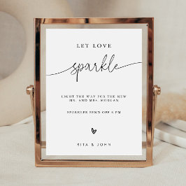 Letras de Caligrafía Deja que el Amor Brille Señal