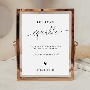 Letras de Caligrafía Deja que el Amor Brille Señal