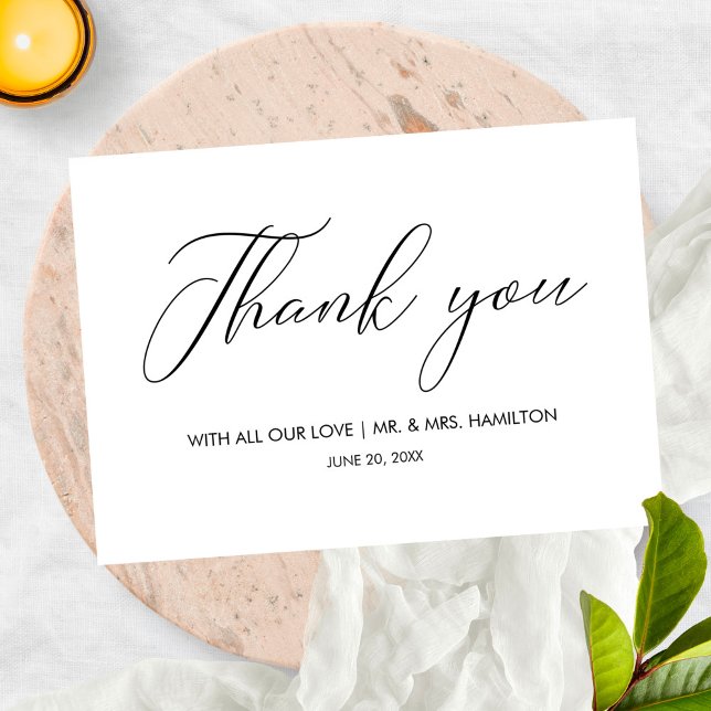 Letras de guión Tarjeta de agradecimiento de boda  (Subido por el creador)