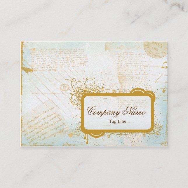 Letras de la tarjeta de visita de París (Anverso)