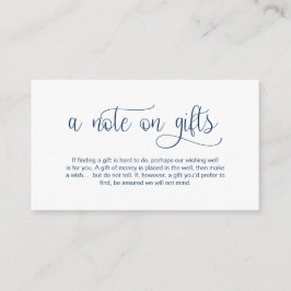 Letras de mano azul de la Marina moderna, una nota