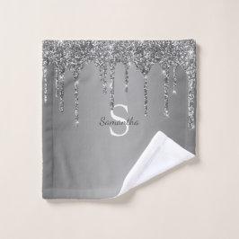 Letras de Monograma con Brillo de Plata
