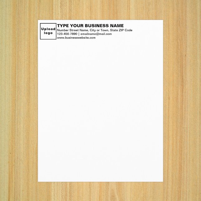 Letras de negocios en la hoja de papel blanco (Business letterhead on plain white paper sheet.)