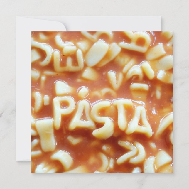 Letras de Pasta deletrear pasta (Anverso)