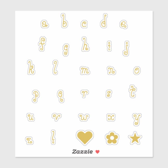Letras de Pegatinas de letras de letras de letras  (Hoja)