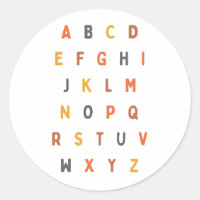 letras del alfabeto abc etiquetas de Pegatinas A-Z
