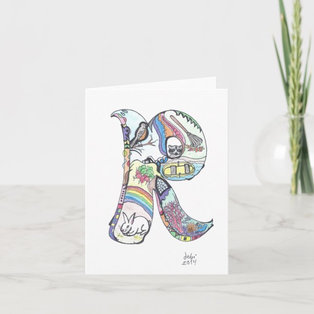 letras del alfabeto:  "R " (Anverso)