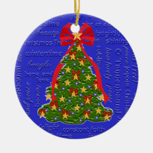 Letras del ornamento O Tannenbaum del árbol de