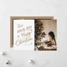 Letras doradas de Feliz Navidad Foto