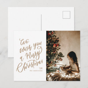 Letras doradas de Feliz Navidad Foto