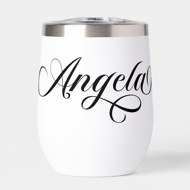 Letras Elegantes Negras Angela (Frente)