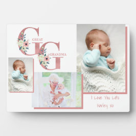Letras florales de la Gran Abuela GG | 3 Placa fot