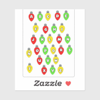 Letras luces navidad Pegatina de vinilo 