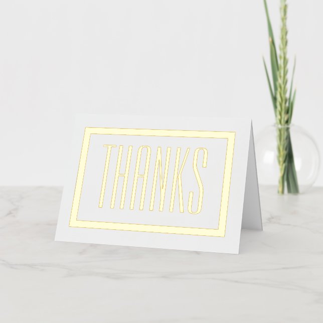 Letras modernas simples de agradecimiento (Anverso)