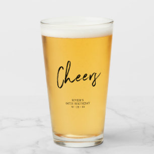 Letras Negras Cheers Favor de Cumpleaños de Adulto